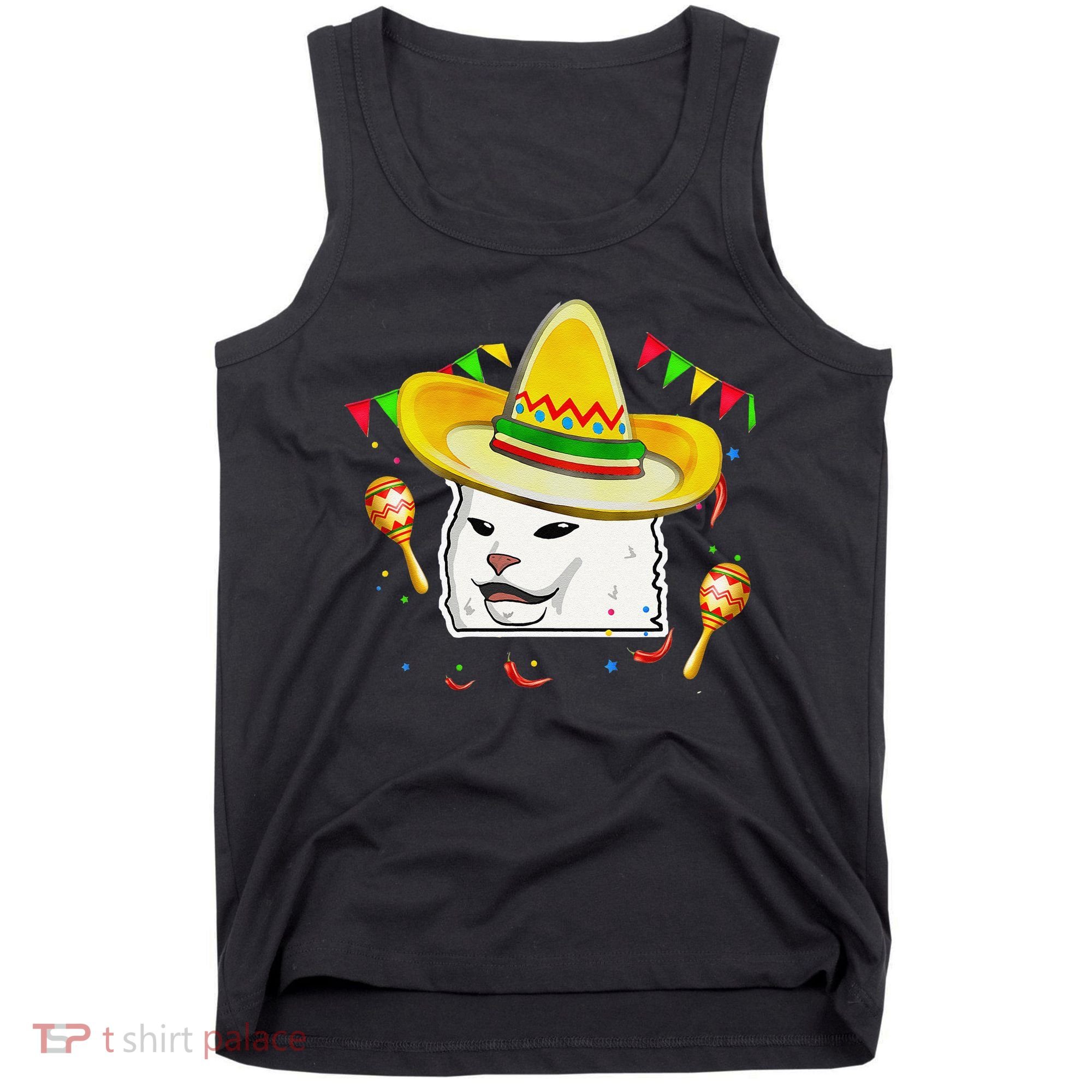Cinco De Mayo Smudge Cat Mexican Lover Sombrero Cat Gifts Tank Top