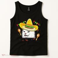 Cinco De Mayo Smudge Cat Mexican Lover Sombrero Cat Gifts Tank Top thumb 2