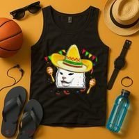 Cinco De Mayo Smudge Cat Mexican Lover Sombrero Cat Gifts Tank Top thumb 4