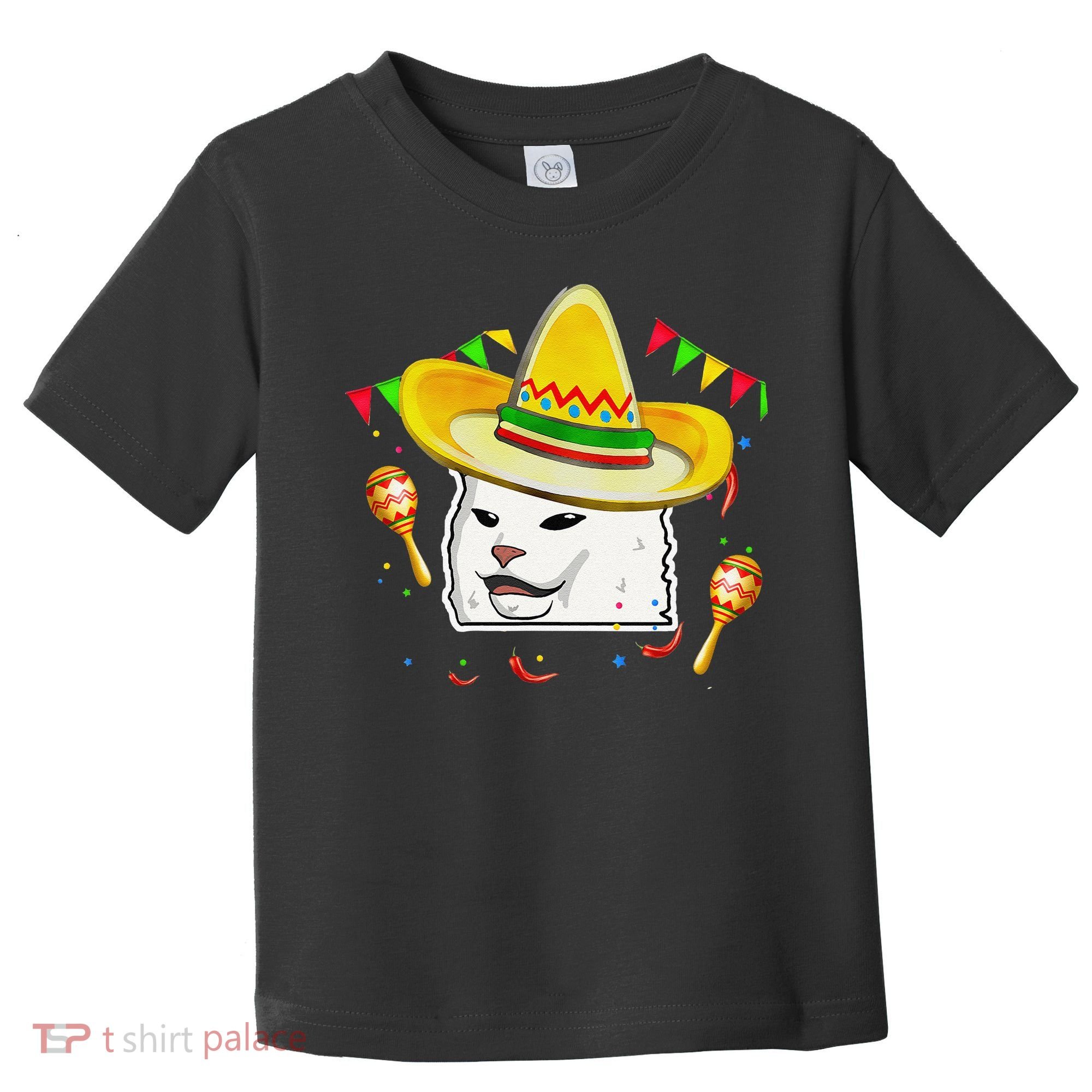 Cinco De Mayo Smudge Cat Mexican Lover Sombrero Cat Gifts Toddler T-Shirt