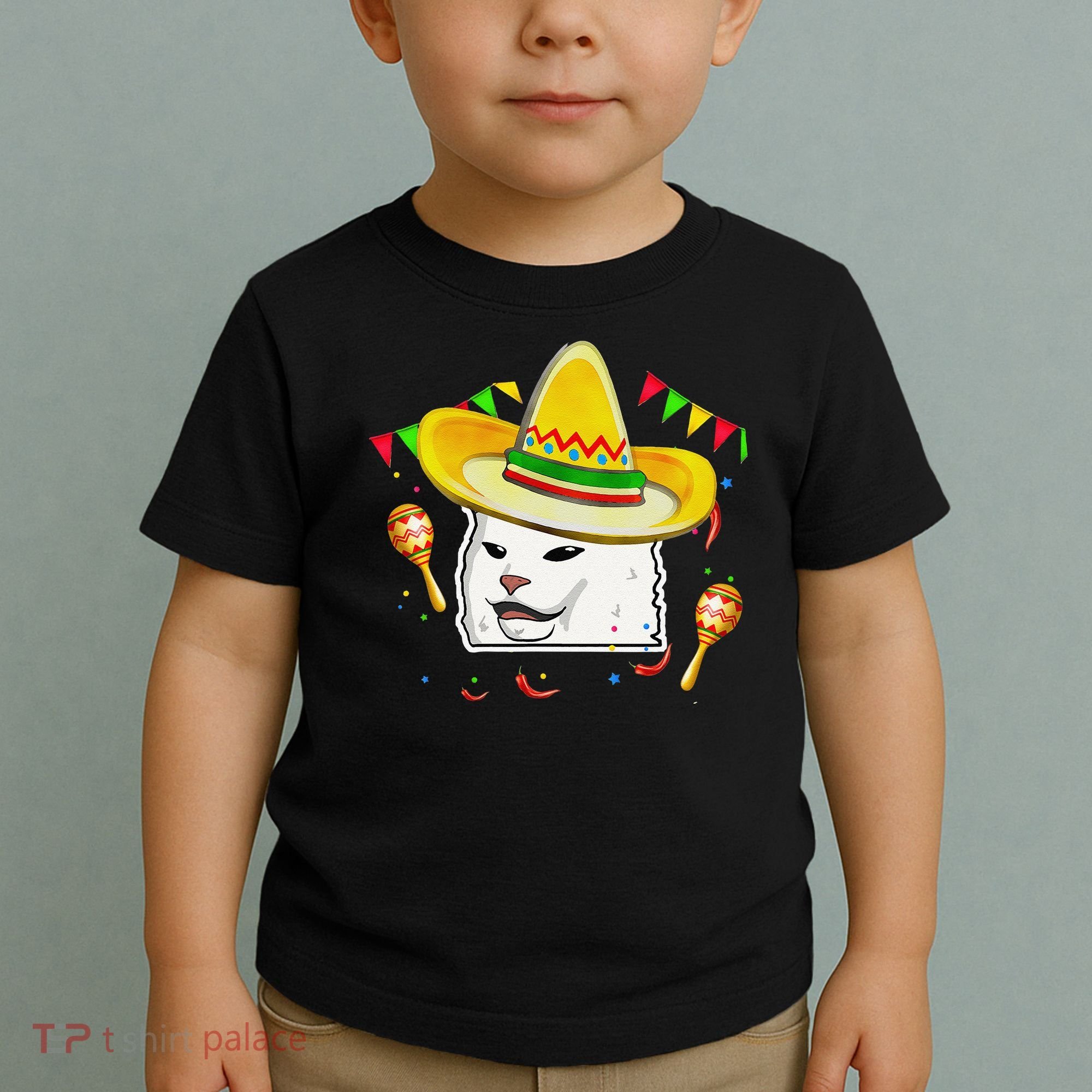 Cinco De Mayo Smudge Cat Mexican Lover Sombrero Cat Gifts Toddler T-Shirt