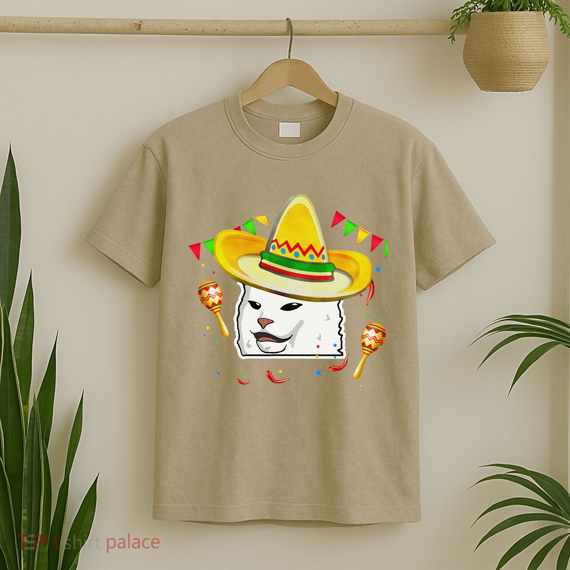 Cinco De Mayo Smudge Cat Mexican Lover Sombrero Cat Gifts T-Shirt