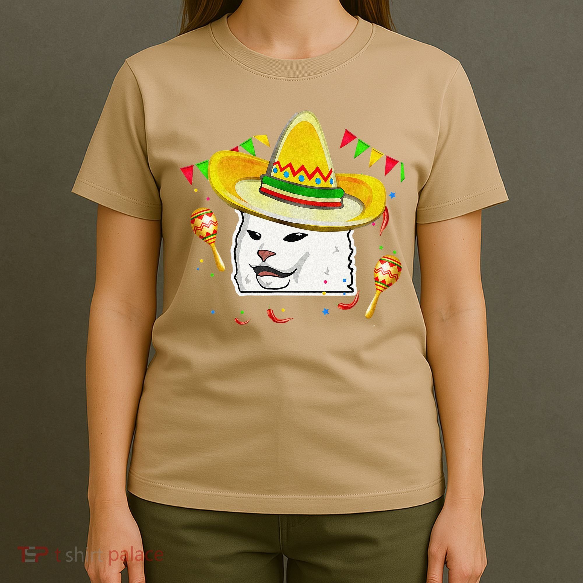 Cinco De Mayo Smudge Cat Mexican Lover Sombrero Cat Gifts T-Shirt