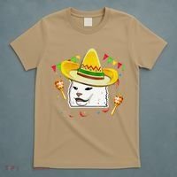 Cinco De Mayo Smudge Cat Mexican Lover Sombrero Cat Gifts T-Shirt thumb 5