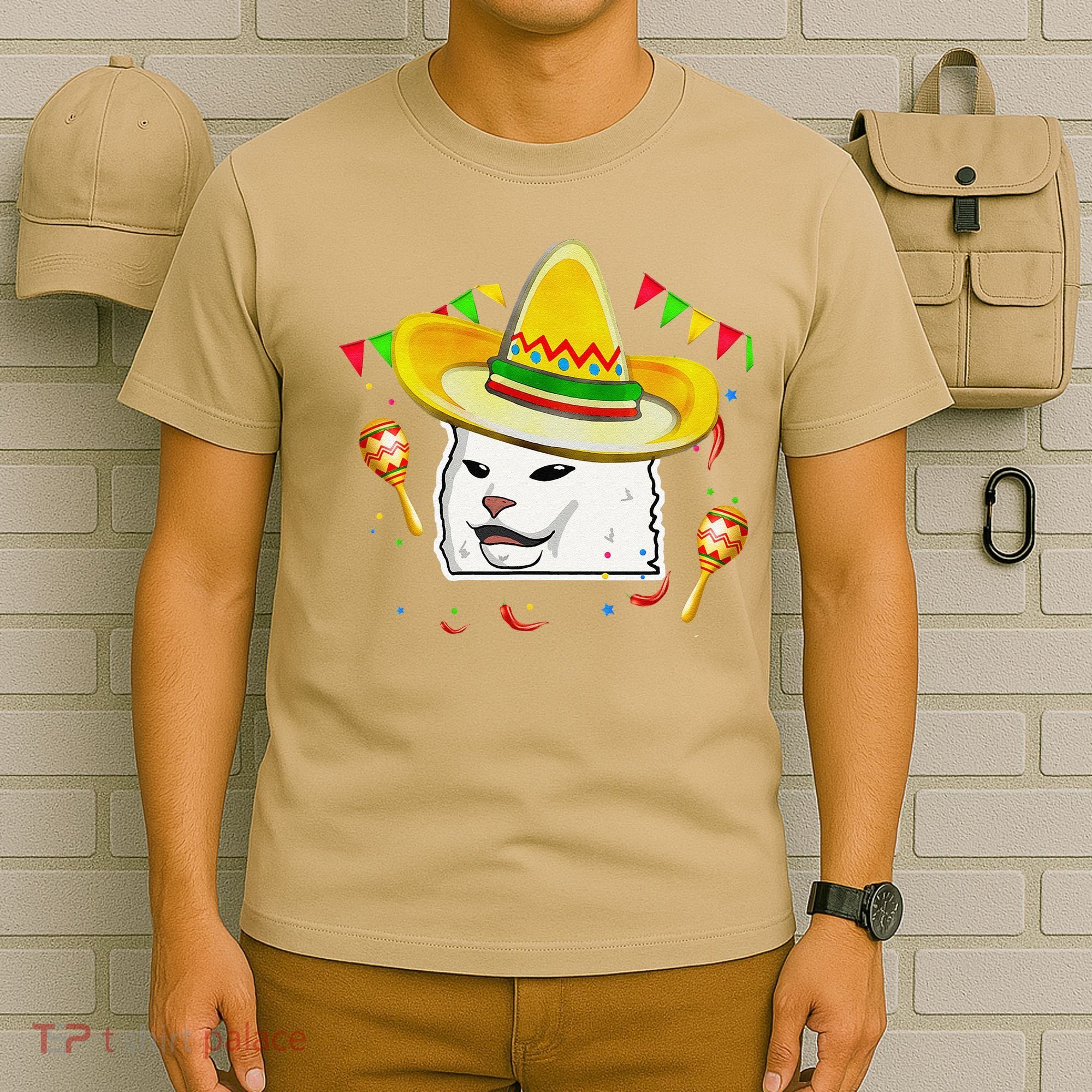 Cinco De Mayo Smudge Cat Mexican Lover Sombrero Cat Gifts T-Shirt
