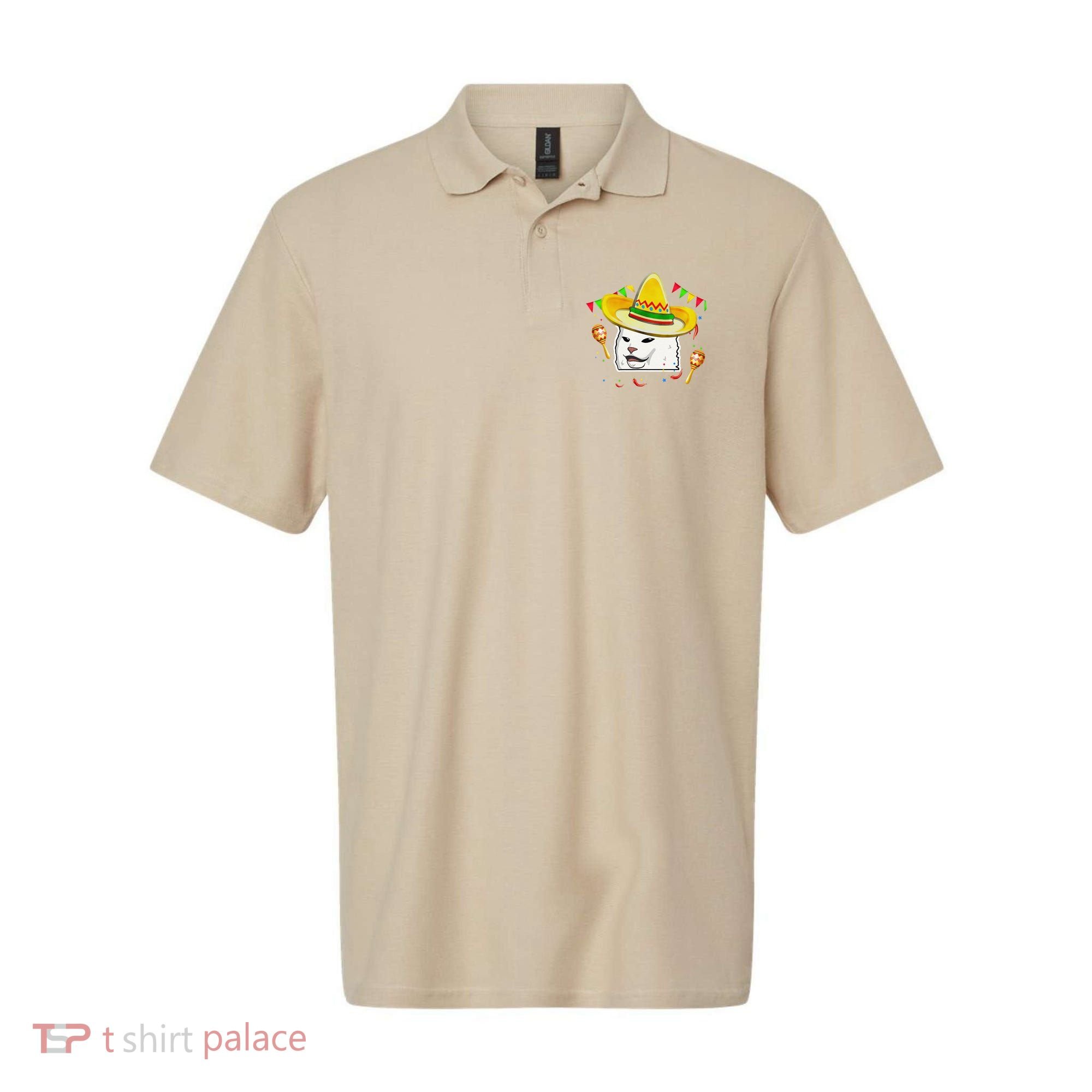 Cinco De Mayo Smudge Cat Mexican Lover Sombrero Cat Gifts Polo