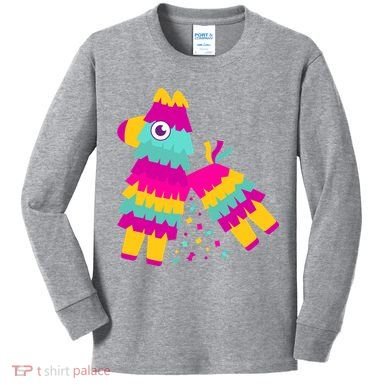 Cinco De Mayo Colorful Pinata Kids Long Sleeve Shirt