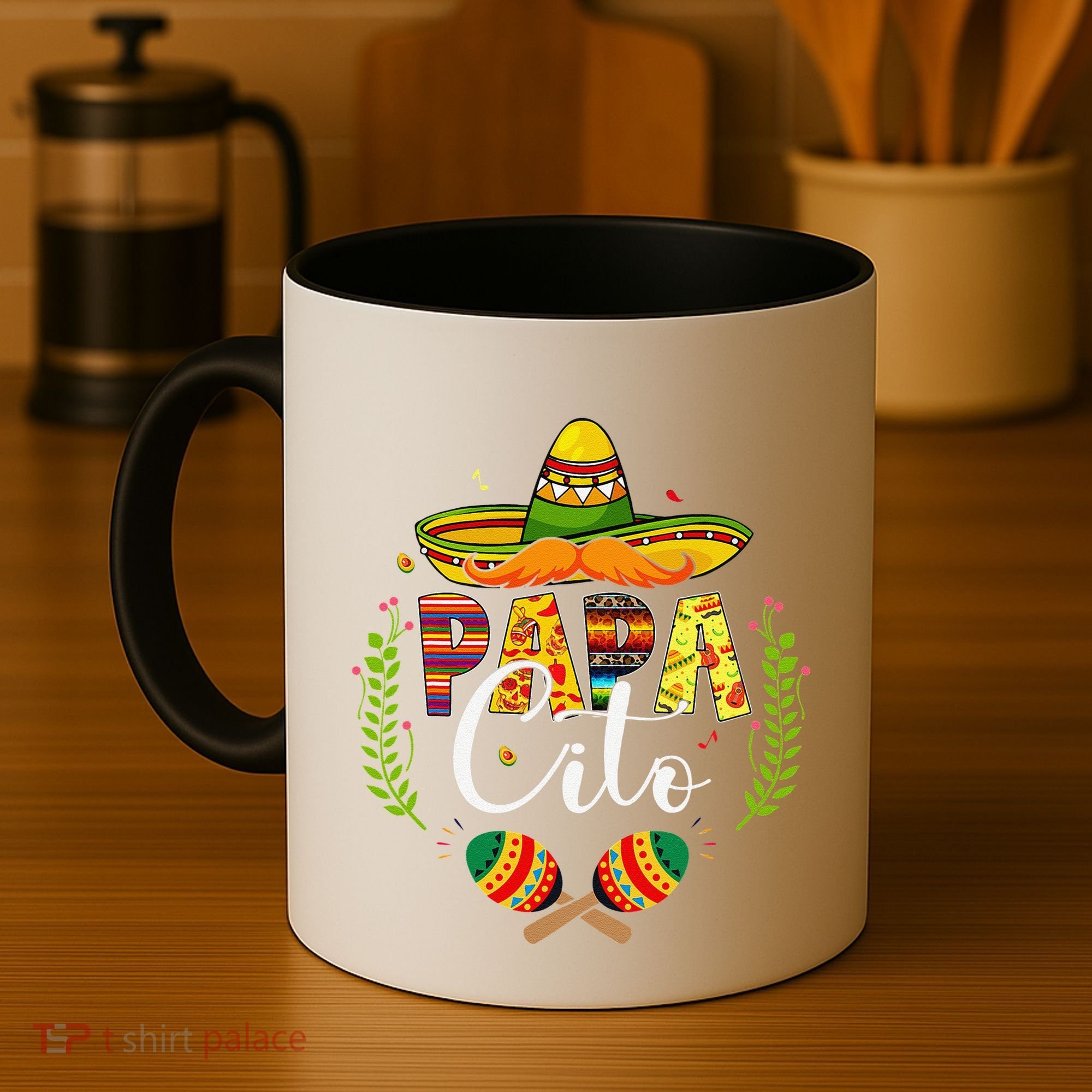 Cinco De Mayo Papa Cito Leopard Fiesta Mexican Fathers Day Coffee Mug