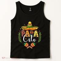 Cinco De Mayo Papa Cito Leopard Fiesta Mexican Fathers Day Tank Top thumb 2