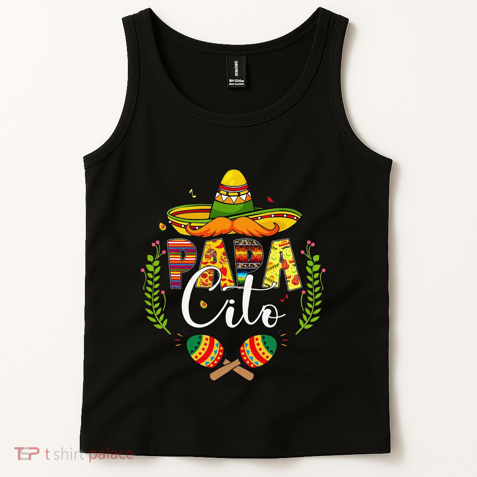 Cinco De Mayo Papa Cito Leopard Fiesta Mexican Fathers Day Tank Top