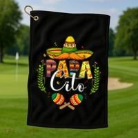 Cinco De Mayo Papa Cito Leopard Fiesta Mexican Fathers Day Golf Towel thumb 1