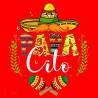 Cinco De Mayo Papa Cito Leopard Fiesta Mexican Fathers Day Santa Hat thumb 1