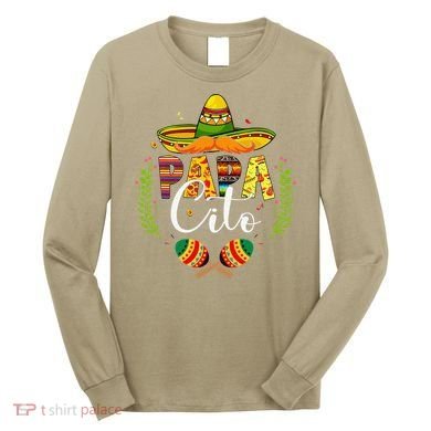 Cinco De Mayo Papa Cito Leopard Fiesta Mexican Fathers Day Long Sleeve Shirt