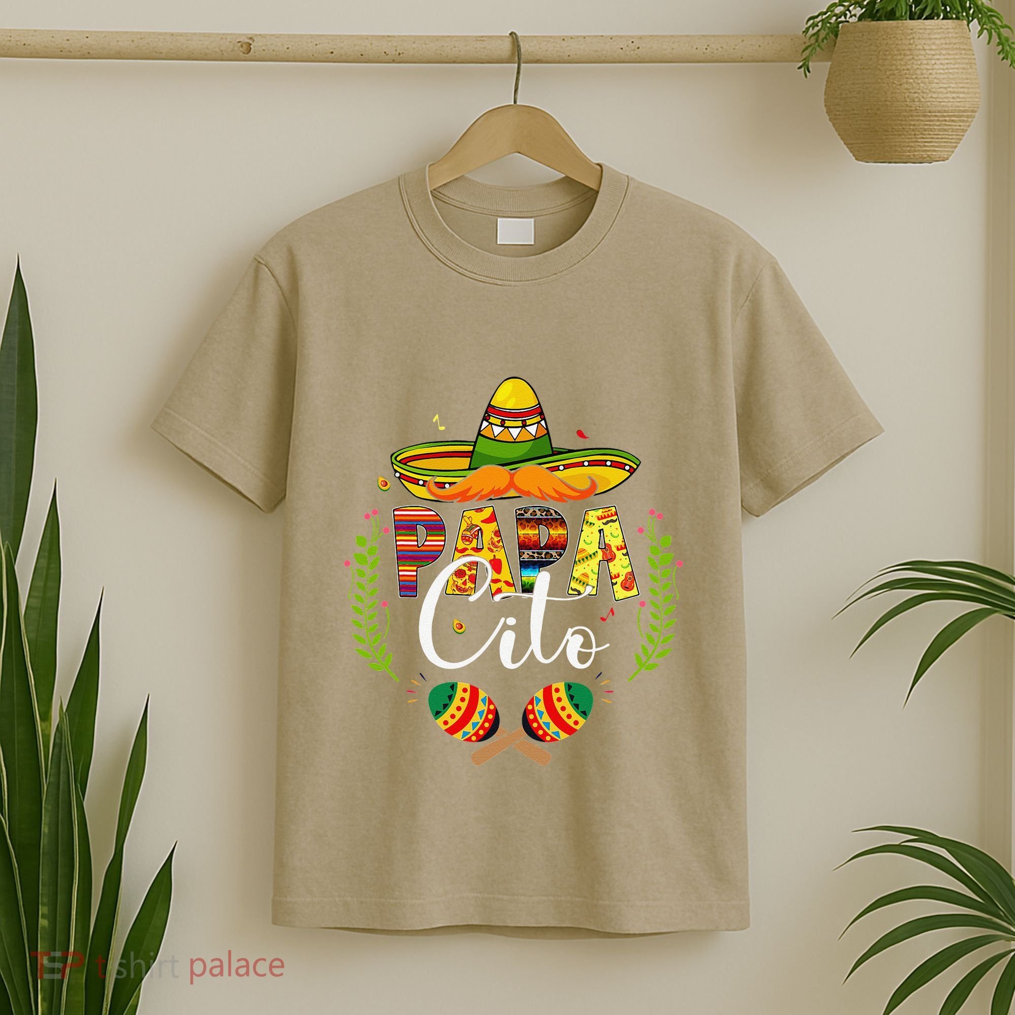 Cinco De Mayo Papa Cito Leopard Fiesta Mexican Fathers Day T-Shirt