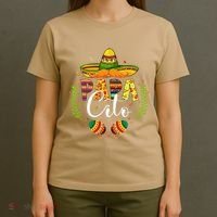 Cinco De Mayo Papa Cito Leopard Fiesta Mexican Fathers Day T-Shirt thumb 4