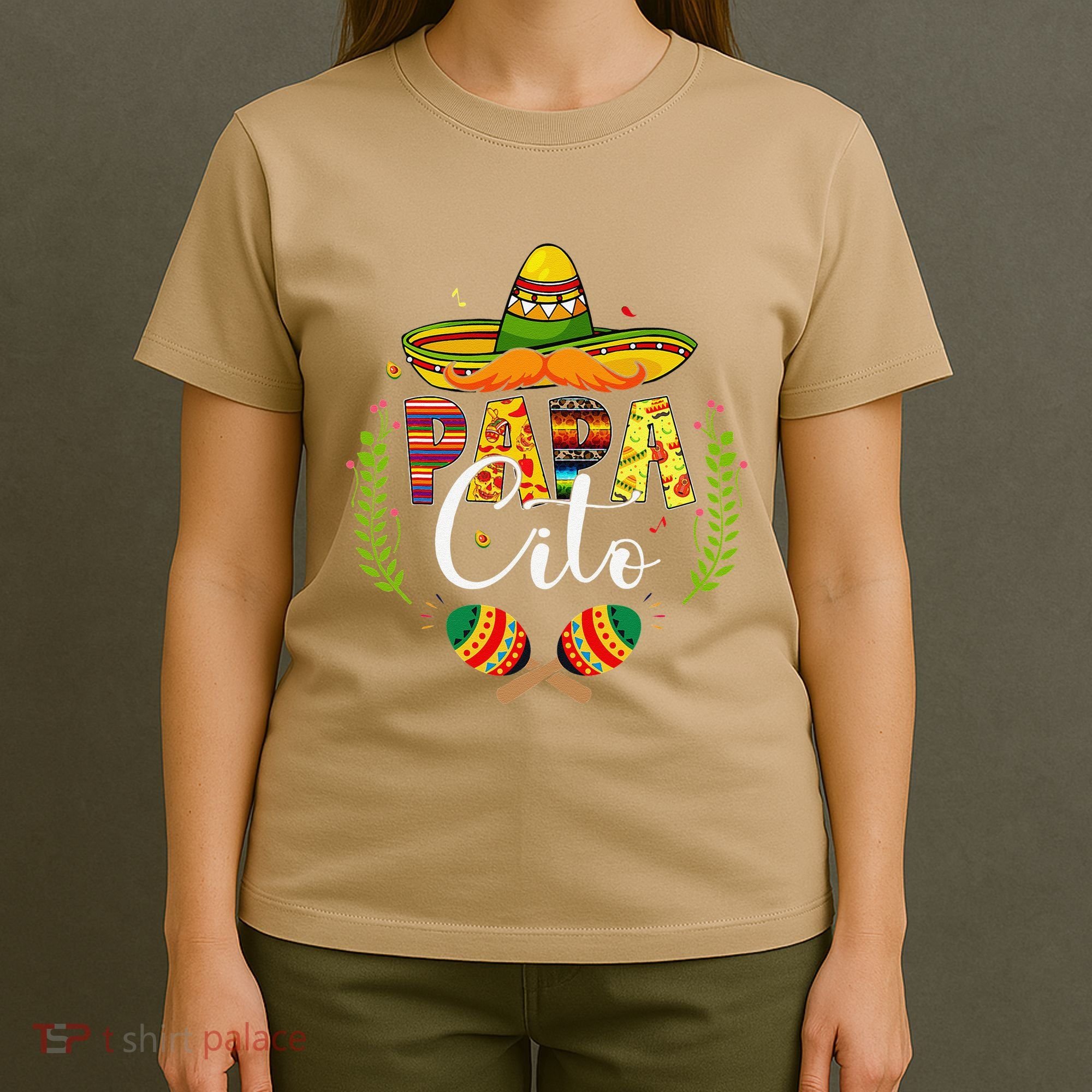 Cinco De Mayo Papa Cito Leopard Fiesta Mexican Fathers Day T-Shirt