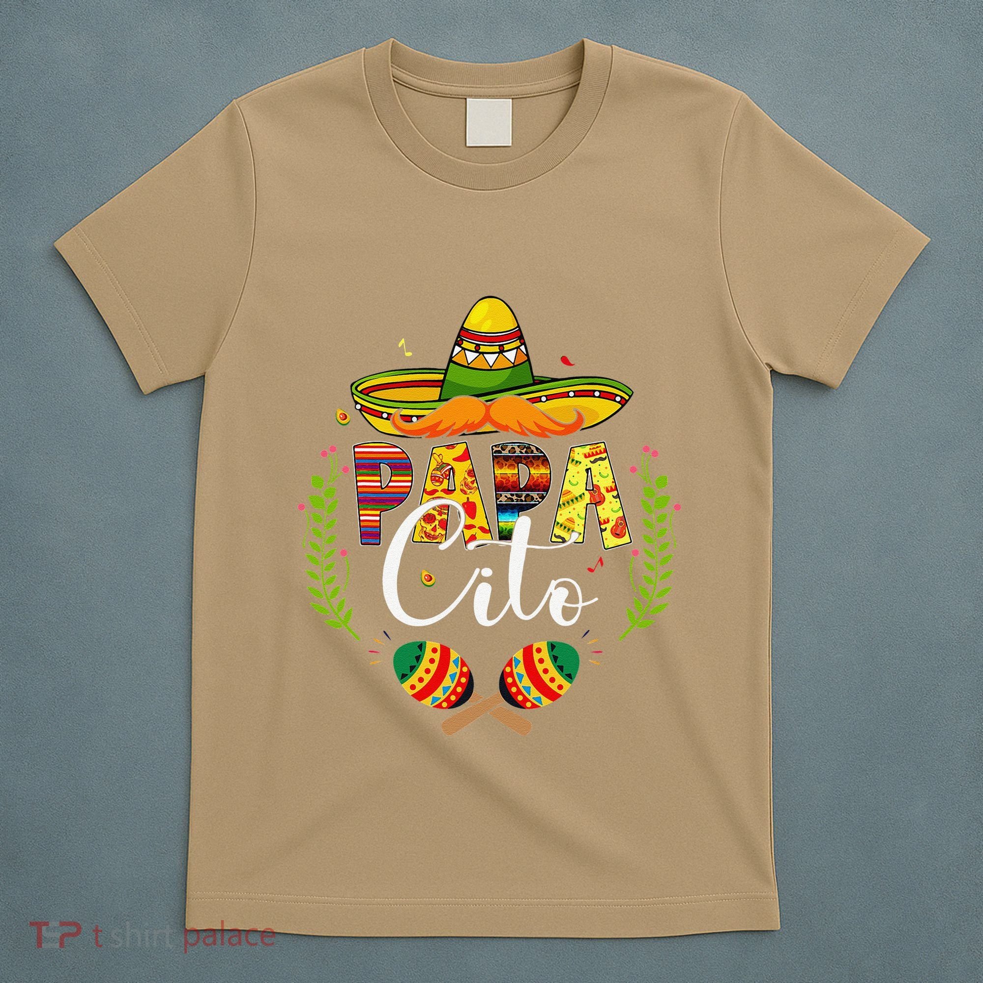Cinco De Mayo Papa Cito Leopard Fiesta Mexican Fathers Day T-Shirt