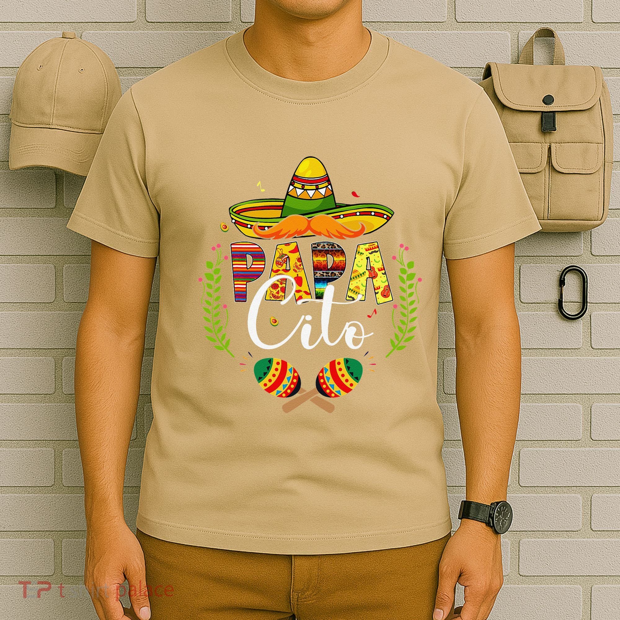 Cinco De Mayo Papa Cito Leopard Fiesta Mexican Fathers Day T-Shirt