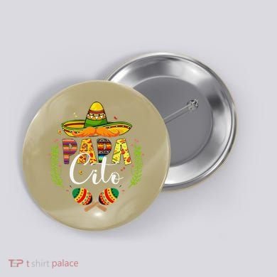 Cinco De Mayo Papa Cito Leopard Fiesta Mexican Fathers Day Button