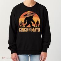 Cinco De Mayo Bigfoot Sombrero Desert Sunset Women's Sweatshirt thumb 0