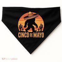 Cinco De Mayo Bigfoot Sombrero Desert Sunset USA-Made Doggie Bandana thumb 0
