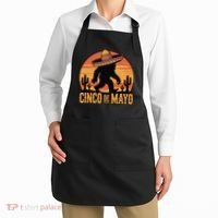 Cinco De Mayo Bigfoot Sombrero Desert Sunset Apron thumb 2