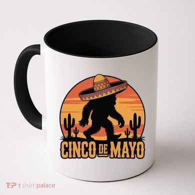Cinco De Mayo Bigfoot Sombrero Desert Sunset Coffee Mug