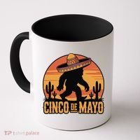 Cinco De Mayo Bigfoot Sombrero Desert Sunset Coffee Mug thumb 0