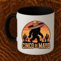 Cinco De Mayo Bigfoot Sombrero Desert Sunset Coffee Mug thumb 2