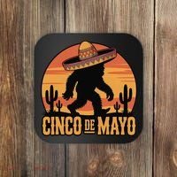 Cinco De Mayo Bigfoot Sombrero Desert Sunset Coaster thumb 0