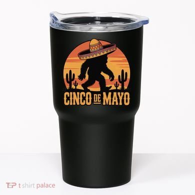 Cinco De Mayo Bigfoot Sombrero Desert Sunset Tumbler
