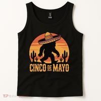 Cinco De Mayo Bigfoot Sombrero Desert Sunset Tank Top thumb 2