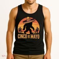 Cinco De Mayo Bigfoot Sombrero Desert Sunset Tank Top thumb 3