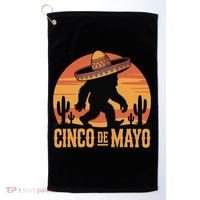 Cinco De Mayo Bigfoot Sombrero Desert Sunset Golf Towel thumb 0