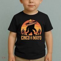 Cinco De Mayo Bigfoot Sombrero Desert Sunset Toddler T-Shirt thumb 2