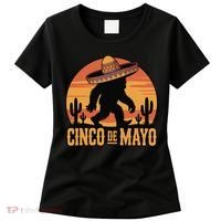 Cinco De Mayo Bigfoot Sombrero Desert Sunset Women's T-Shirt thumb 0