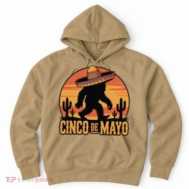Cinco De Mayo Bigfoot Sombrero Desert Sunset Hoodie