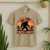 Cinco De Mayo Bigfoot Sombrero Desert Sunset T-Shirt thumb 2