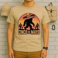 Cinco De Mayo Bigfoot Sombrero Desert Sunset T-Shirt thumb 6