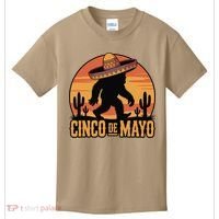 Cinco De Mayo Bigfoot Sombrero Desert Sunset Kids T-Shirt thumb 0