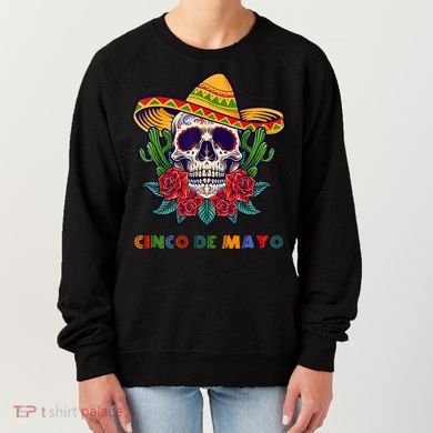 Cinco De Mayo Skull Floral Celebration Women's Sweatshirt