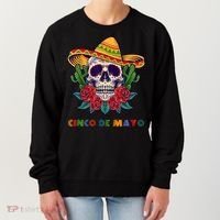 Cinco De Mayo Skull Floral Celebration Women's Sweatshirt thumb 0