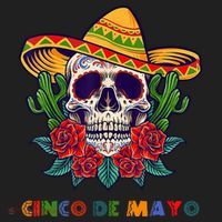 Cinco De Mayo Skull Floral Celebration Women's Sweatshirt thumb 2