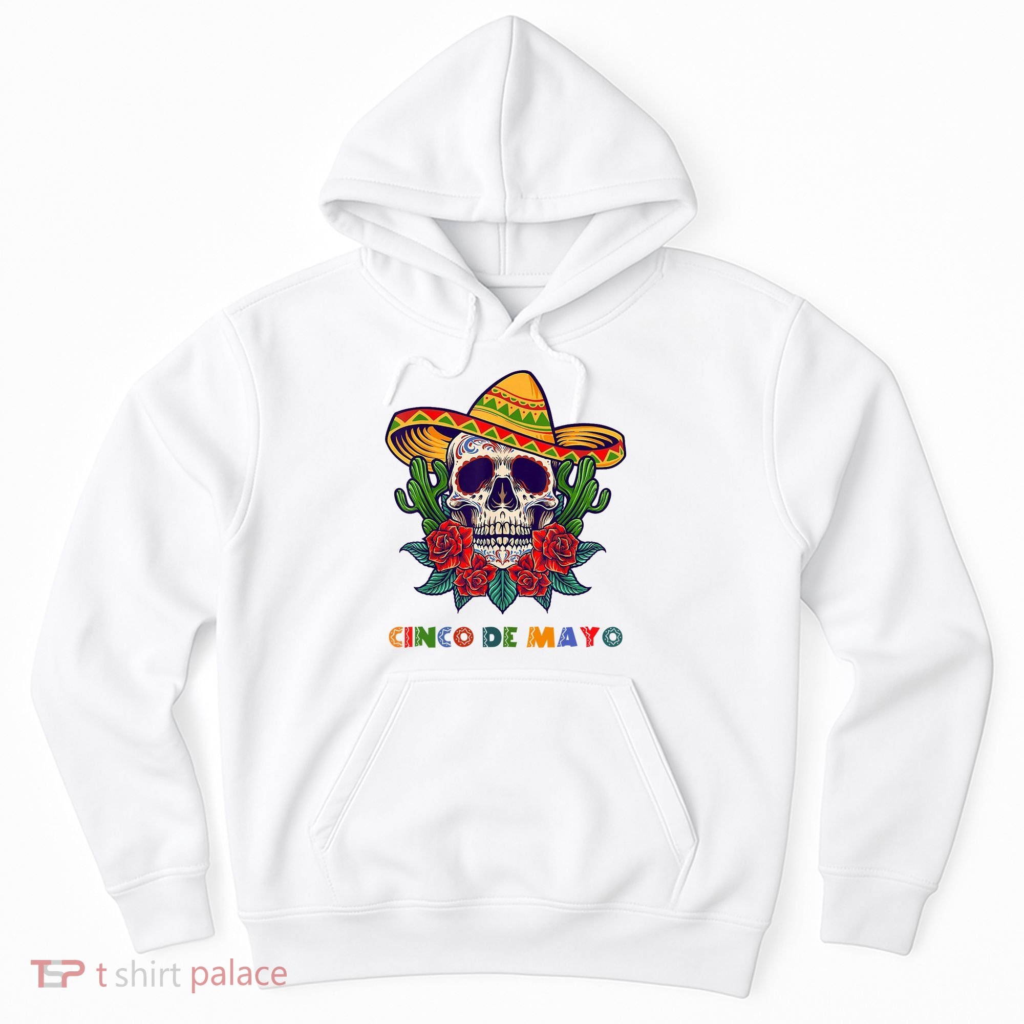 Cinco De Mayo Skull Floral Celebration Hoodie