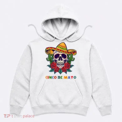 Cinco De Mayo Skull Floral Celebration Hoodie