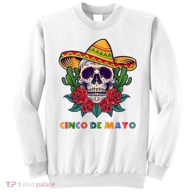 Cinco De Mayo Skull Floral Celebration Sweatshirt