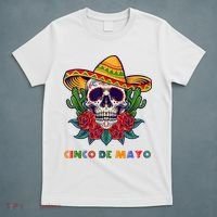 Cinco De Mayo Skull Floral Celebration T-Shirt thumb 5