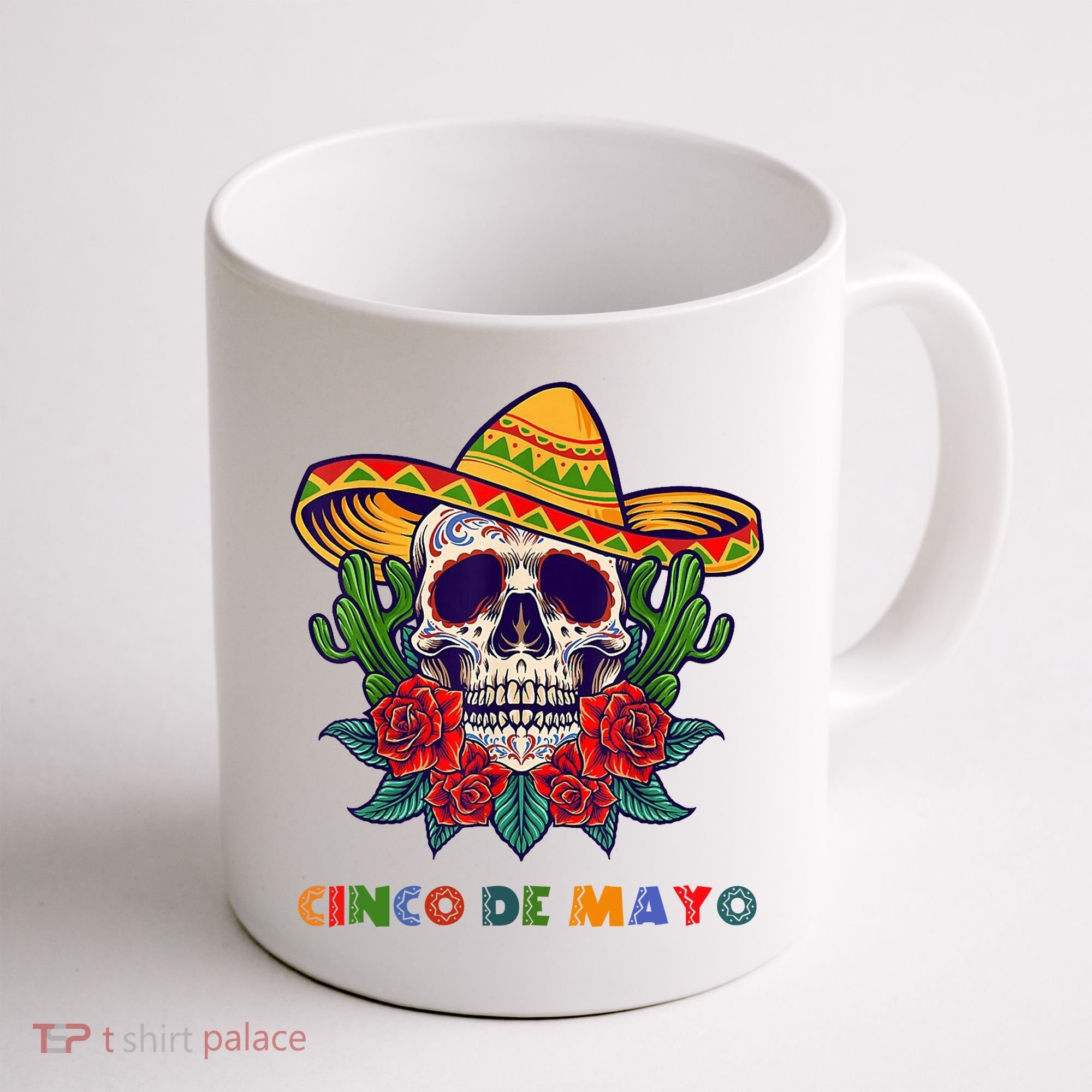 Cinco De Mayo Skull Floral Celebration Coffee Mug