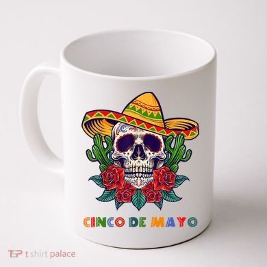 Cinco De Mayo Skull Floral Celebration Coffee Mug