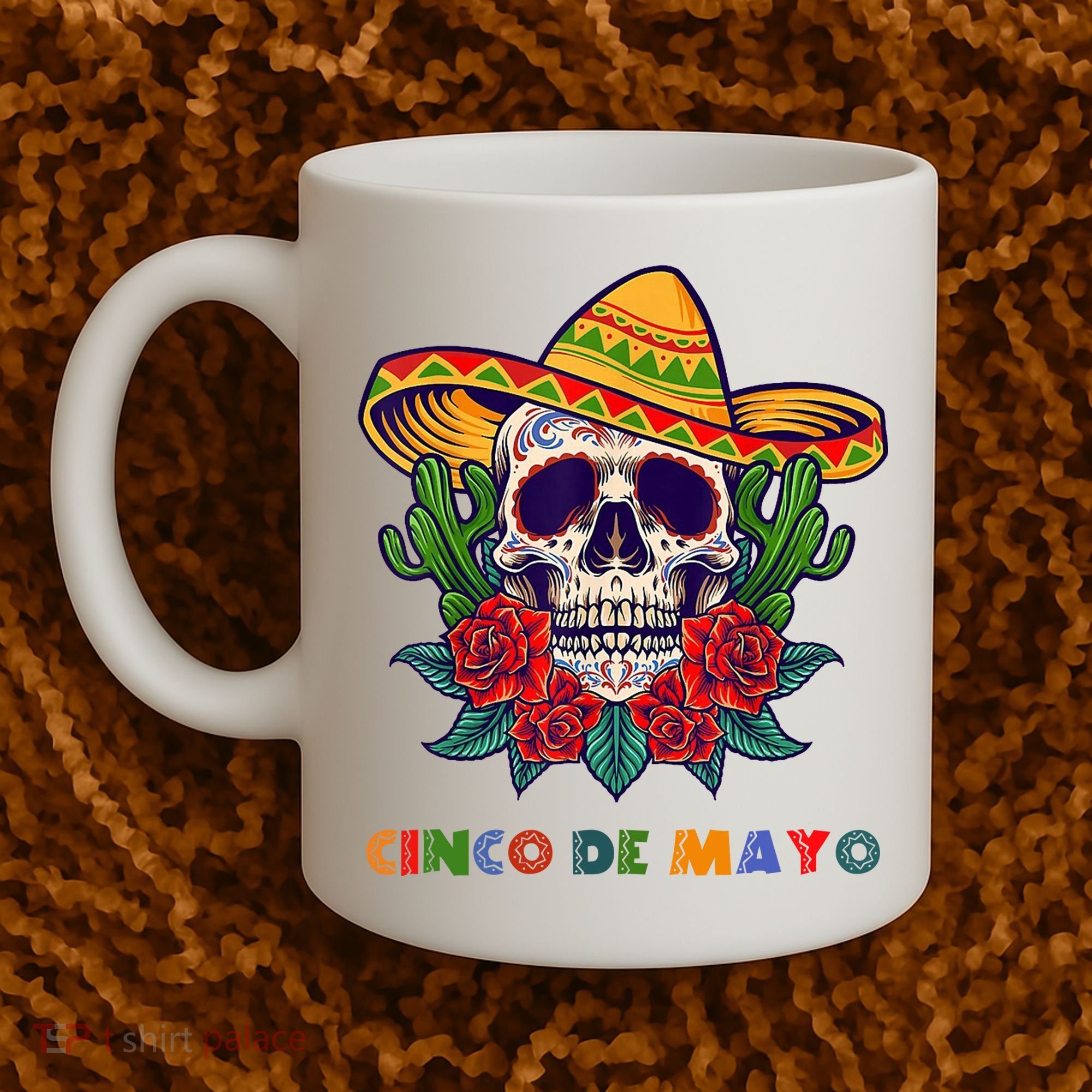Cinco De Mayo Skull Floral Celebration Coffee Mug